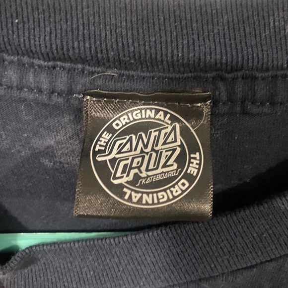 Santa Cruz Navy Blue Fire Shirt Men’s Medium - Picture 2 of 3